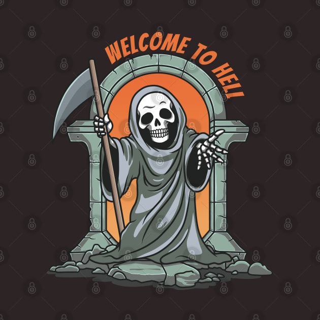 welcome to hell reaper design by legend