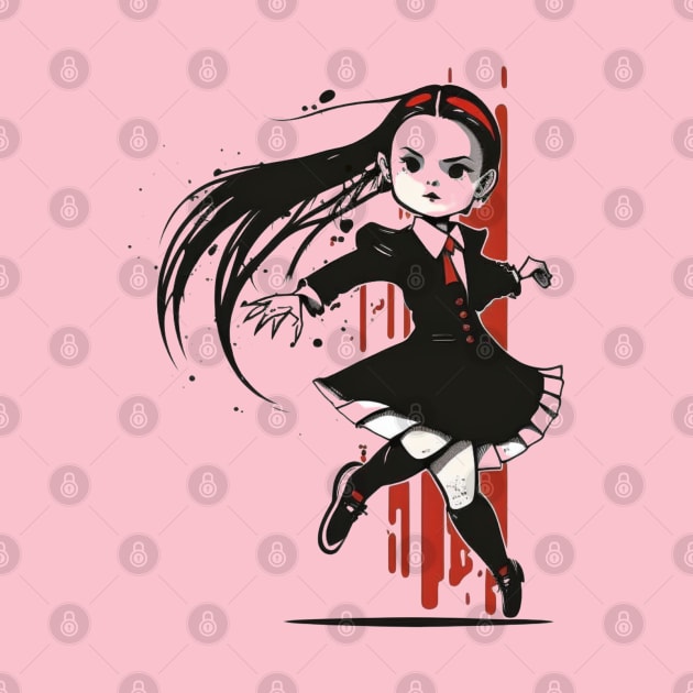 Wednesday Addams Dancing Style by Red_Mikki