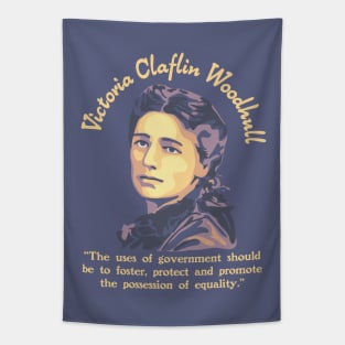 Victoria Woodhull Portrait and Quote Tapestry