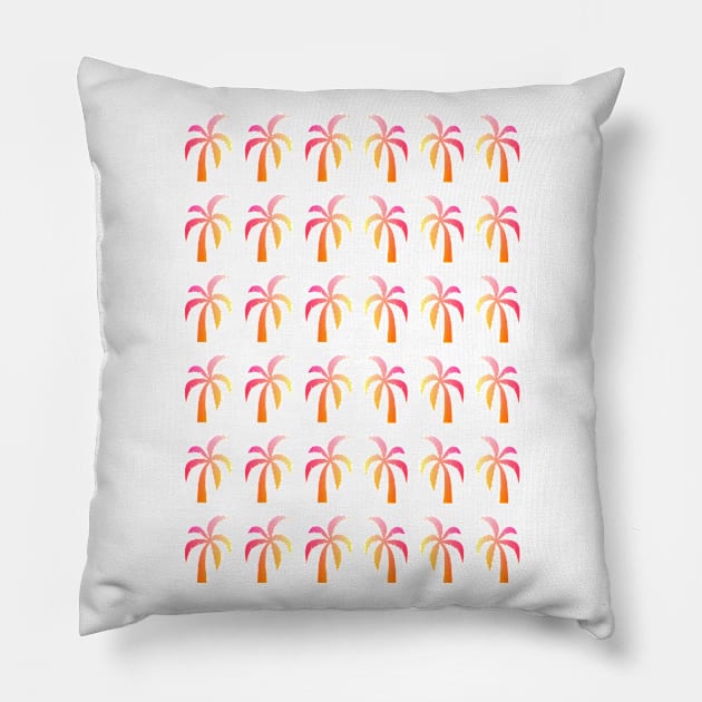 TROPICAL Palm Trees Pattern Pillow by SartorisArt1