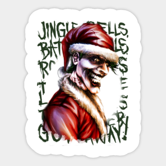 Christmas With Joker Joker Sticker Teepublic