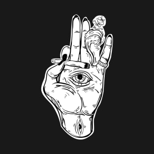 Stoned hand weed illustration T-Shirt