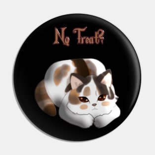 Treat Hungry Calico Kitty With Begging Eyes Pin