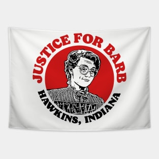 Justice for Barb - Barbara Holland Stranger Things Vintage 80s Protest Seal Tapestry