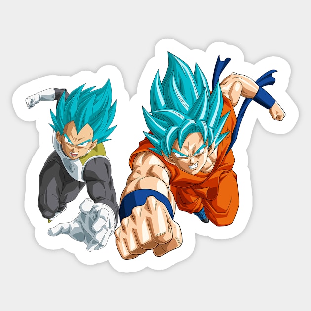 Sticker Mural Dragon Ball GT Goku Vegeta - Saiyan-Boutik