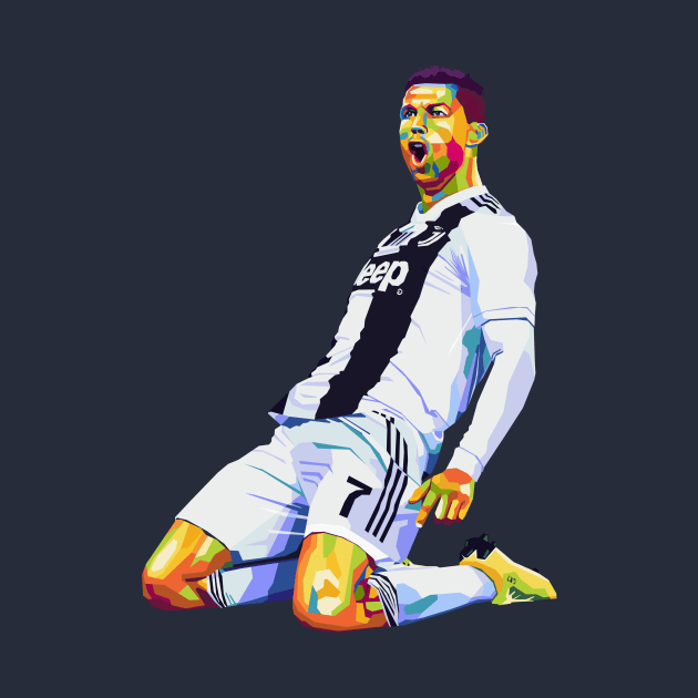 Ronaldo celebration pop art by Kuli art