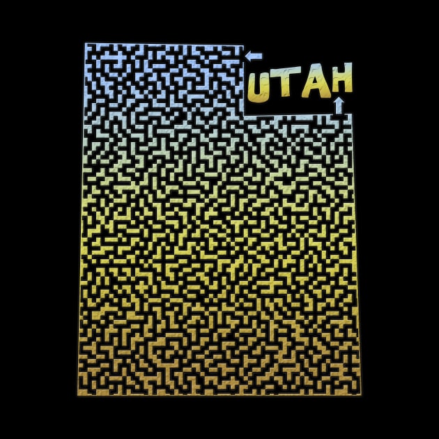 Utah State Outline Maze & Labyrinth by gorff