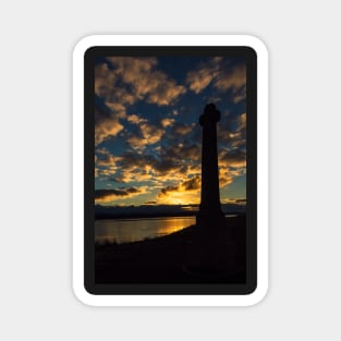 Lindisfarne Memorial Cross At Sunset Magnet