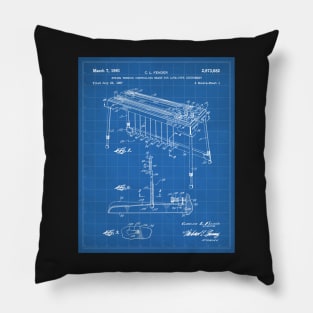 Electric Guitar Patent - Music Lover Musician Art - Blueprint Pillow