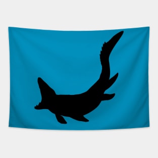 Mosasaurus Dinosaur Silhouette Tapestry