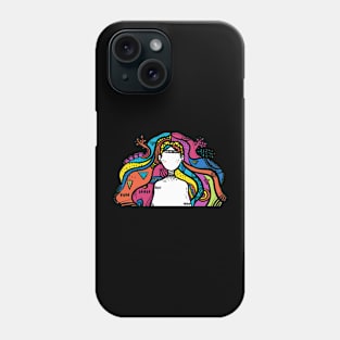 Colorful Elegant Girl Illustration Artwork Phone Case