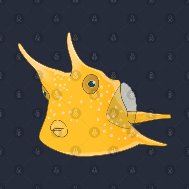 Longhorn Cowfish by anacecilia