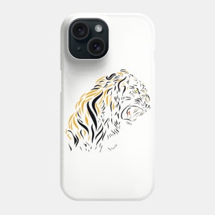 growling tiger Phone Case