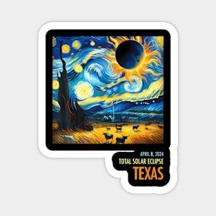 Total Solar Eclipse 2024 Texas Magnet