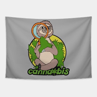 sloth Cannabis funny Tapestry