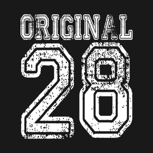 Original 28 2028 1928 T-shirt Birthday Gift Age Year Old Boy Girl Cute Funny Man Woman Jersey Style T-Shirt