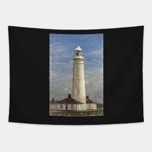 Nash Point Lighthouse Digital Art Tapestry