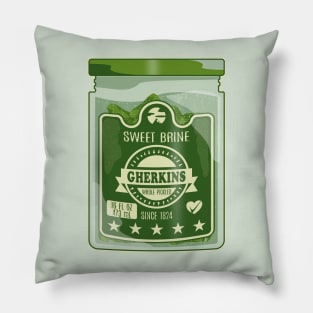Green pickled jar Pillow