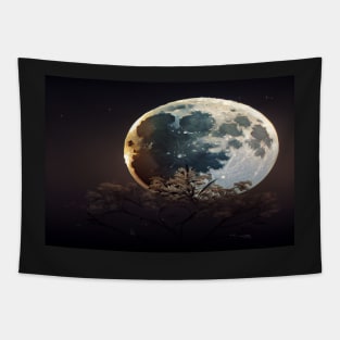 Unwind With The Moon And Relax Into Space Tapestry