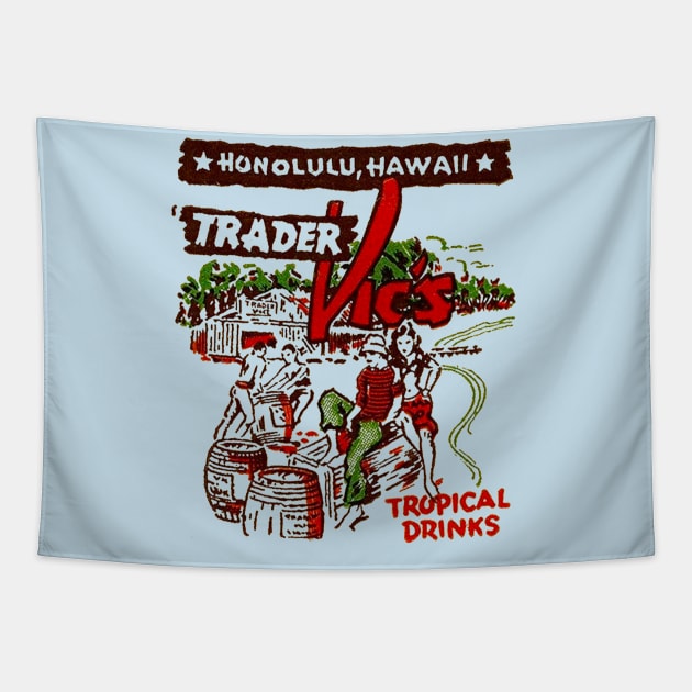 Trader Vics Tapestry by MindsparkCreative