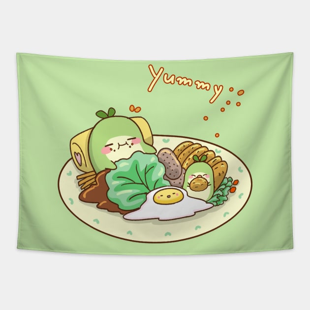 yummy and sleep Tapestry by Mochipang