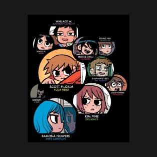 Scott Pilgrim characters Graphic T-Shirt