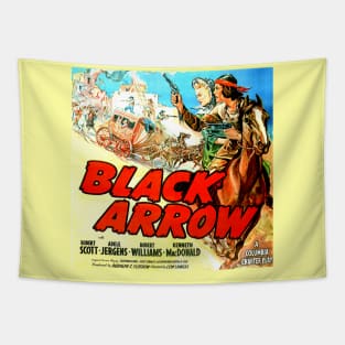 Vintage Western Movie Poster - Black Arrow Tapestry