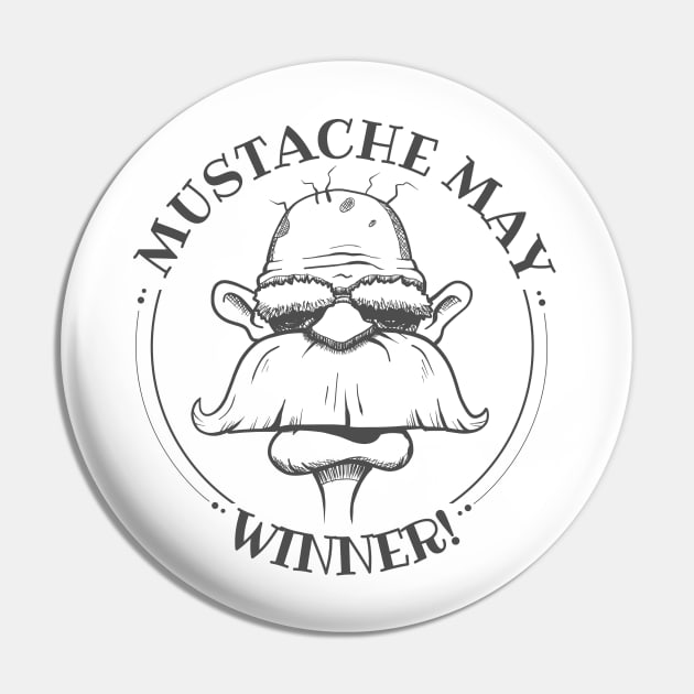 Mustache May Winner Pin by sketchtodigital