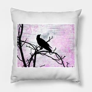 Pink Crow Pillow