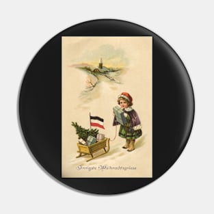 Old German Christmas Card Pin