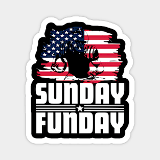 American Football Fan - Sunday funny Magnet