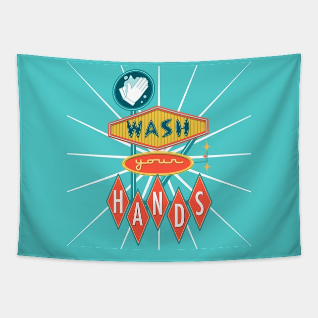 Wash Your Hands Tapestry by monkeyminion