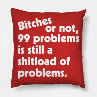 Bitches or Not, 99 Problems is Still a Shitload of Problems Pillow