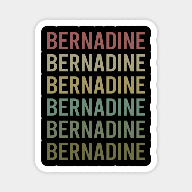 Colorful Text Art - Bernadine Name Magnet by PaulJGumber