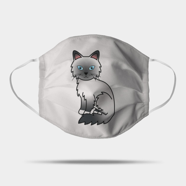 Blue Point Birman / Ragdoll Cute Cartoon Cat Illustration ...