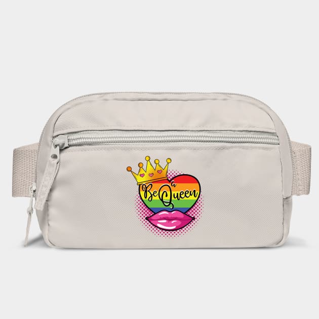 Be a Queen T-Shirt Gay Queen Shirt Pink Lips Pride by creative
