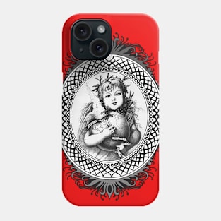 little girl with the globe Phone Case