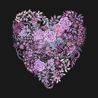 Heart Folk Art floral T-Shirt