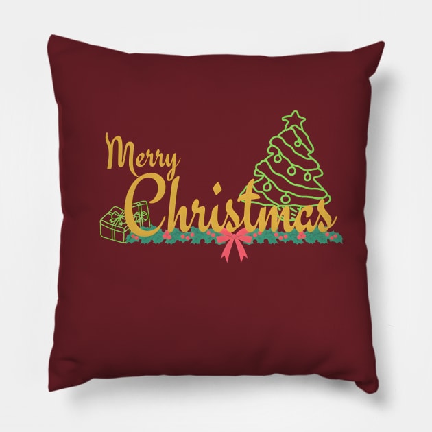 Merry Christmas - Gift - Family/Kids/Boys/Girls/Mom/Dad/Men/Women Pillow by Weekend Jobzzz