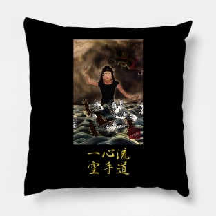 Isshinryu Goddess with Isshinryu Kanji Pillow