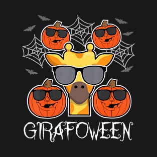 Halloween Giraffe with glasses pumkin for Halloween Party T-Shirt