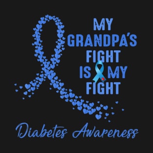 My Grandpa's Fight Is My Fight Type 1 Diabetes Awareness T-Shirt