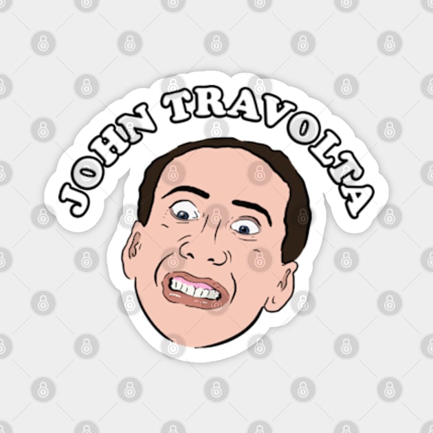 John Travolta Nicolas Cage Face Off Magnet by Barnyardy