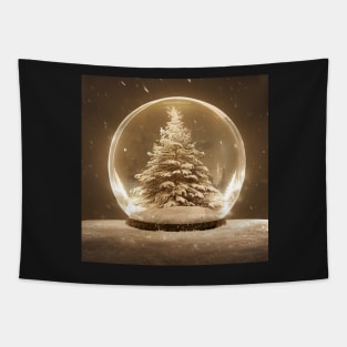 Merry Christmas Snowglobe Tapestry
