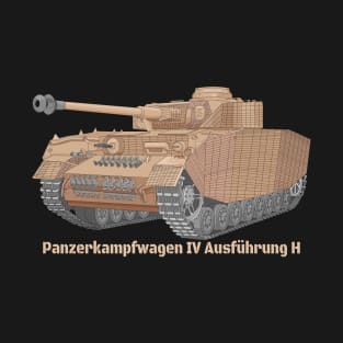 Panzer IV Ausf H German Army WW2 Tanks Diagram Gifts T-Shirt