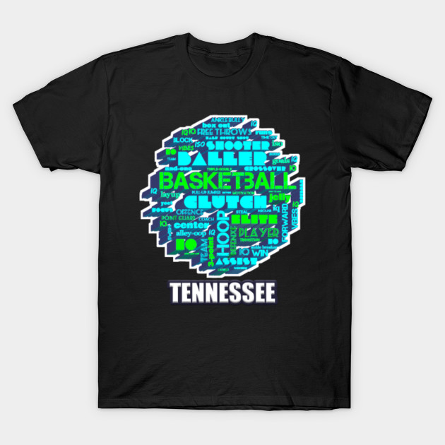 Tennessee College Basketball Team City Typographic Vintage