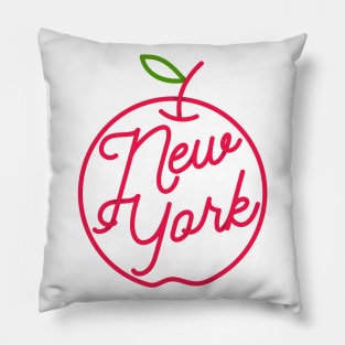 I love New York, The Big Apple Vintage design Pillow