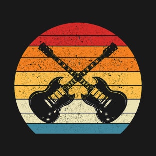 Electric Guitars Vintage Retro 70's and 80's T-Shirt