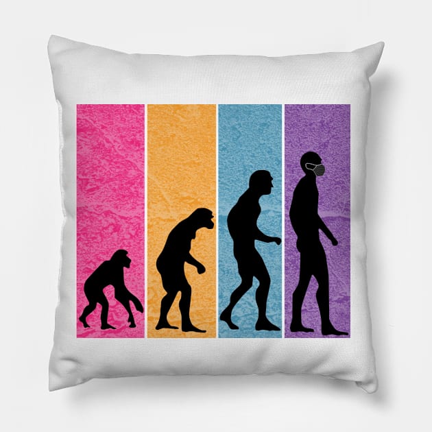 Evolution Mask Pillow by ahgee