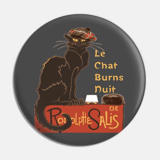 Le Chat Burns Nuit With Haggis and Dram Pin by taiche